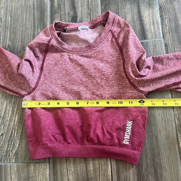 Gymshark Crop Top Pink Red Workout Shirt Size XS - Picture 5 of 6